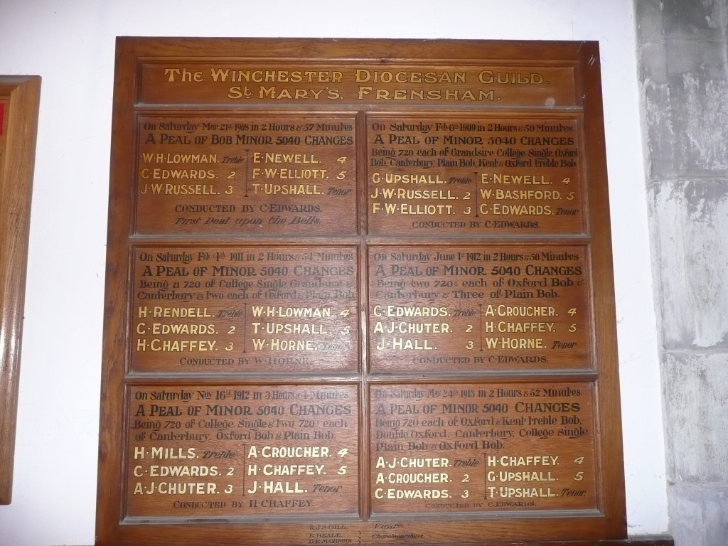 Frensham peal board