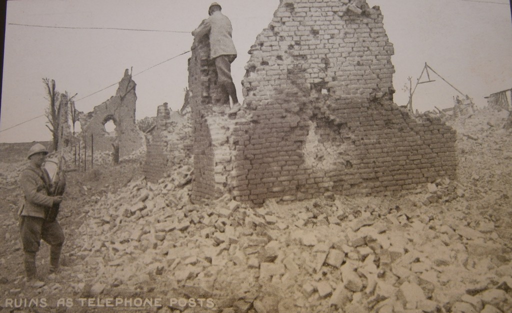 Ruins as telephone posts