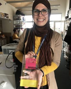 Rana with the Museums + Heritage award. 