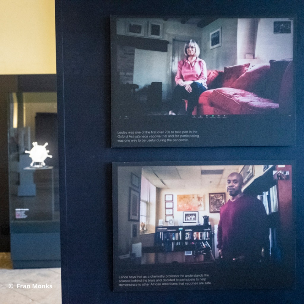 Zoom portraits of Vaccine Trial volunteers by Fran Monks