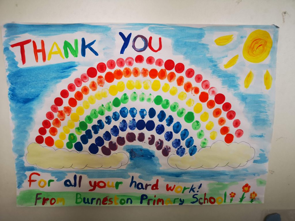 One of a huge number of thank you letters and cards received by the Jenner Institute from members of the public, congratulating them on the Oxford Astrazeneca SARS-CoV-1 Vaccine