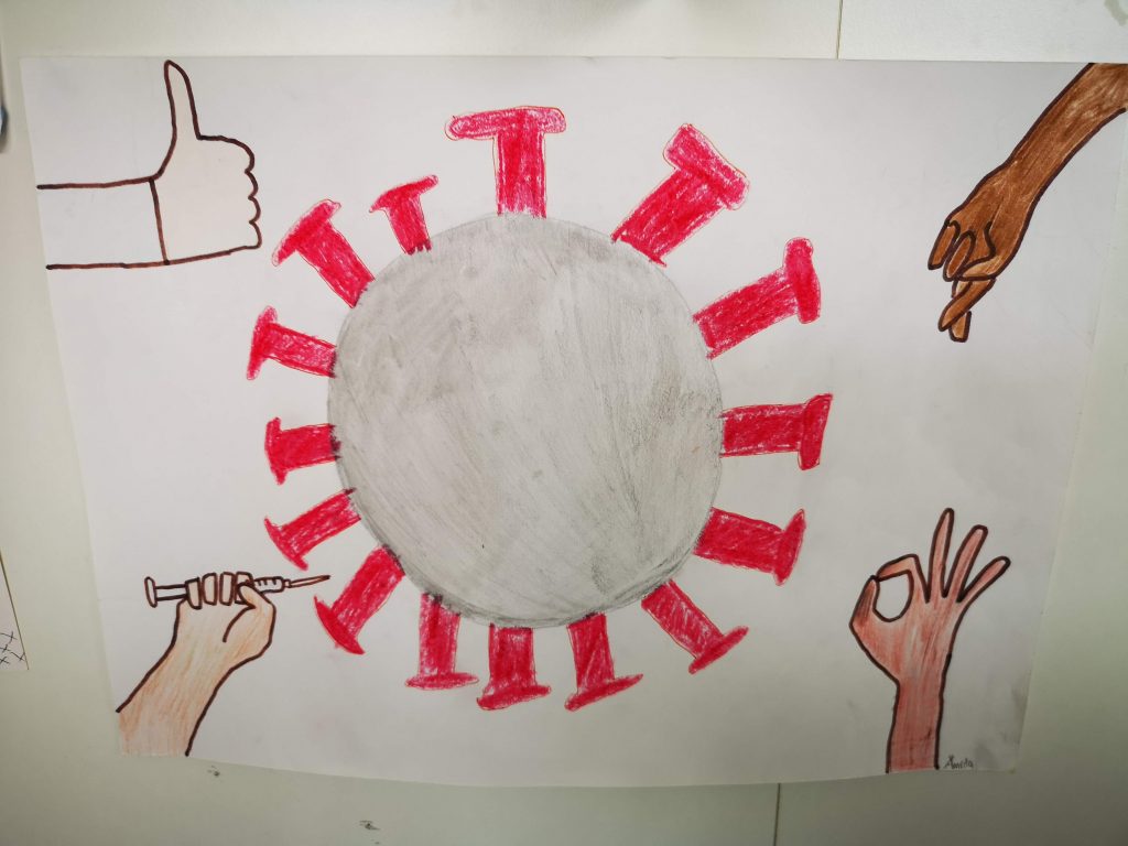 'Thank you' poster sent to the Jenner Institute for their work on the Oxford-AstraZeneca vaccine