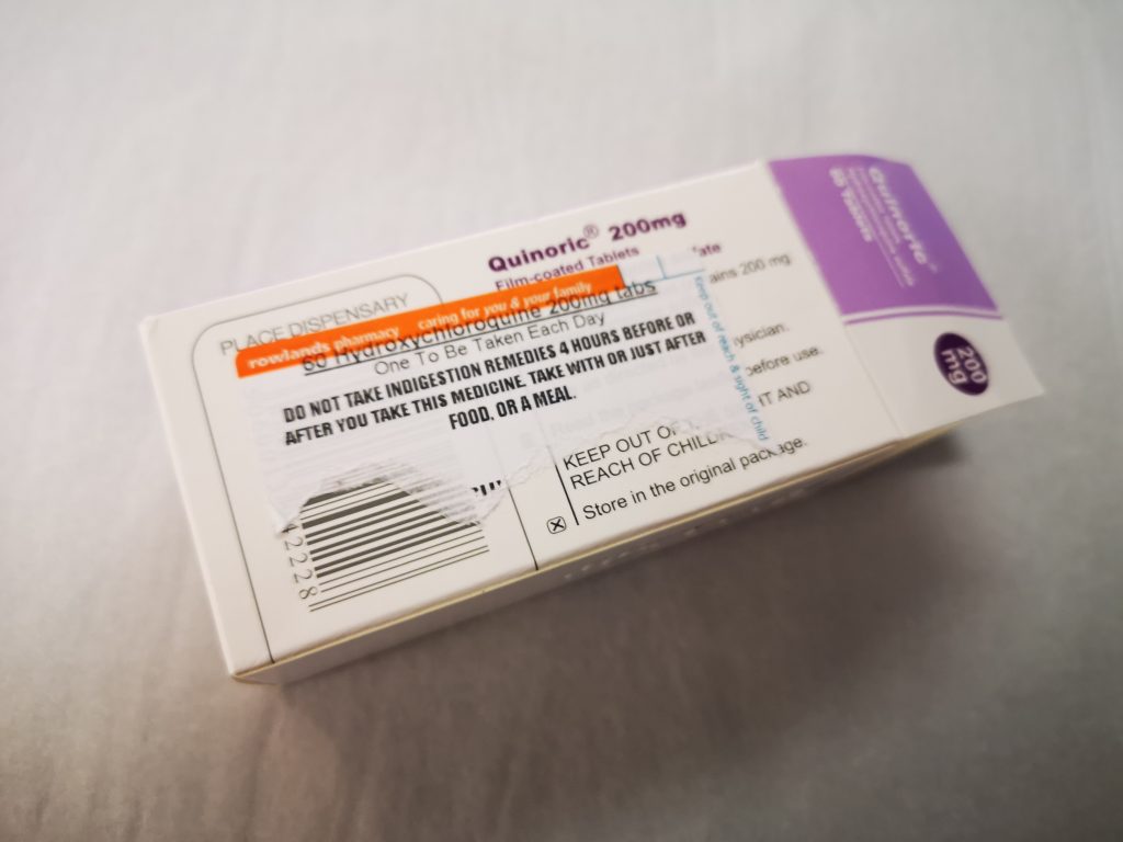 Box of essential medication donated by an Oxford University Staff member which was not available during the pandemic